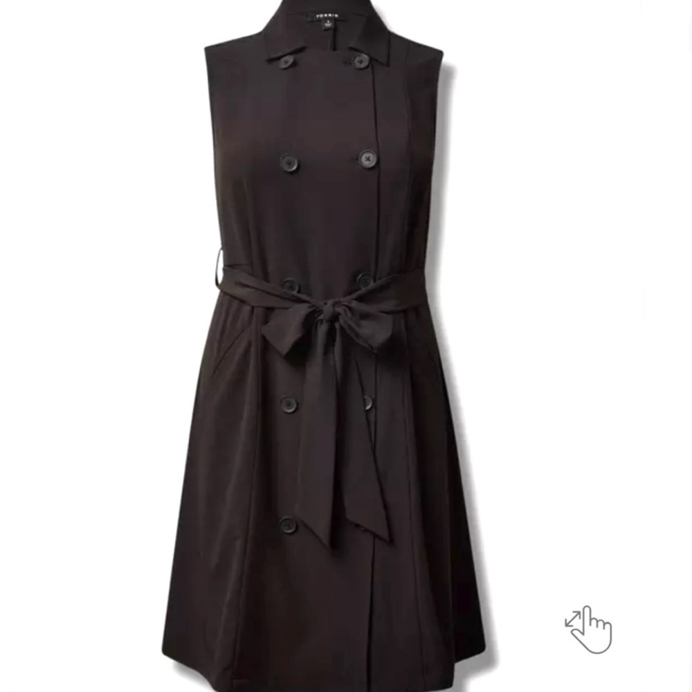 🆕🌺TORRID STUDIO Crepe Jersey Trench Vest🌺